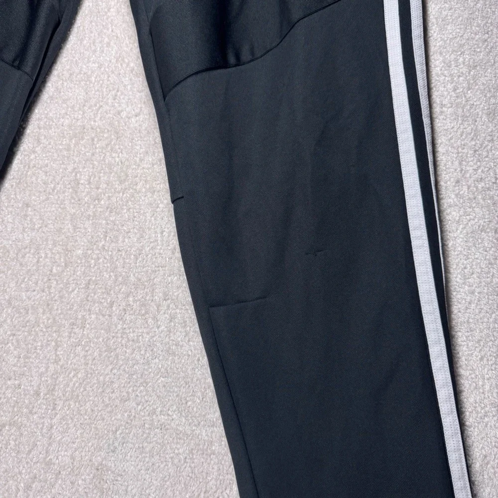 Adidas Men's Large Climacool Soccer Training Pants Black White 3 Stripe Tapered